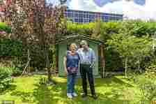 Pictured: Margaret and Terry Selby in their garden