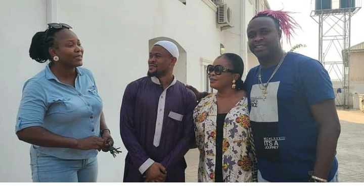 See Funny photos of Femi Adebayo with Toyin Abraham, Mide Martins, Funke Akindele and other actors