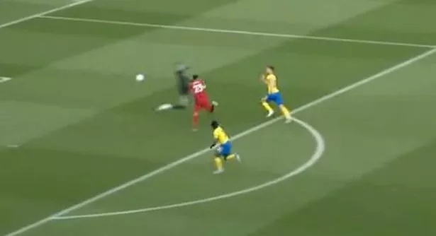 Diaz took one for the team to put Liverpool ahead against Brighton