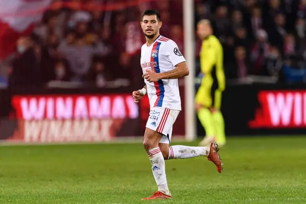 Lyon midfielder Bruno Guimaraes is a reported Arsenal target (Photo by Marcio Machado/Eurasia Sport Images/Getty Images)