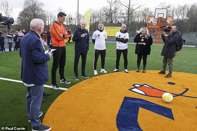 The pitch has been opened in Peel Park, Little Hutton, Salford - not far from Old Trafford