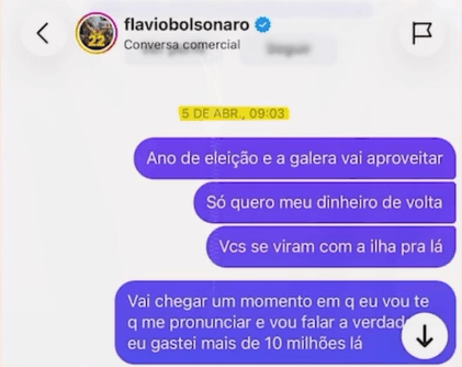 Richarlison diz que tentou falar com Flávio Bolsonaro, mas não teve retorno. | Reprodução/Redes sociais