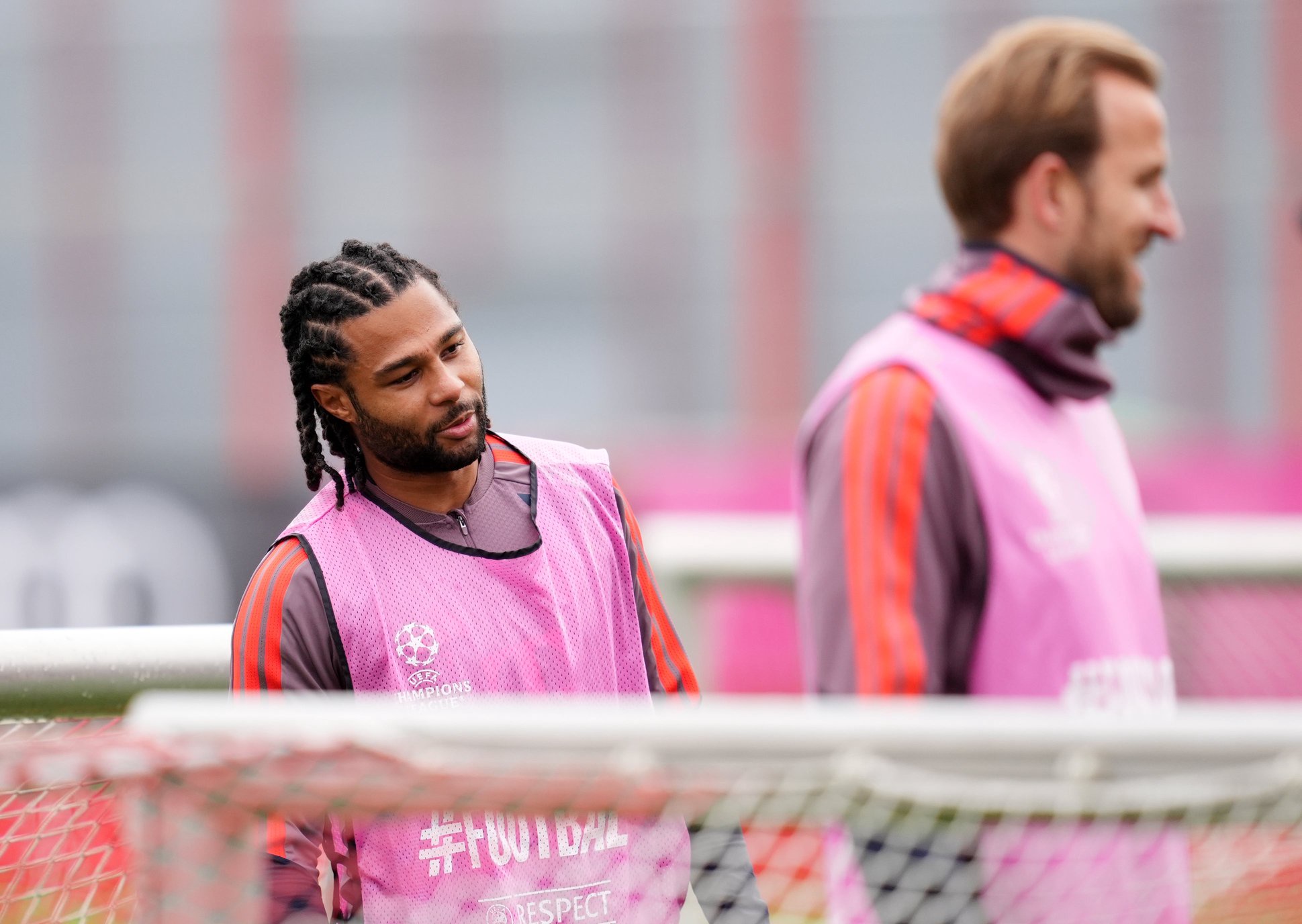 Harry Kane and Serge Gnabry training ahead clash with Arsenal