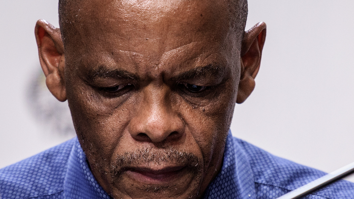 Ace Magashule looking at the camera
