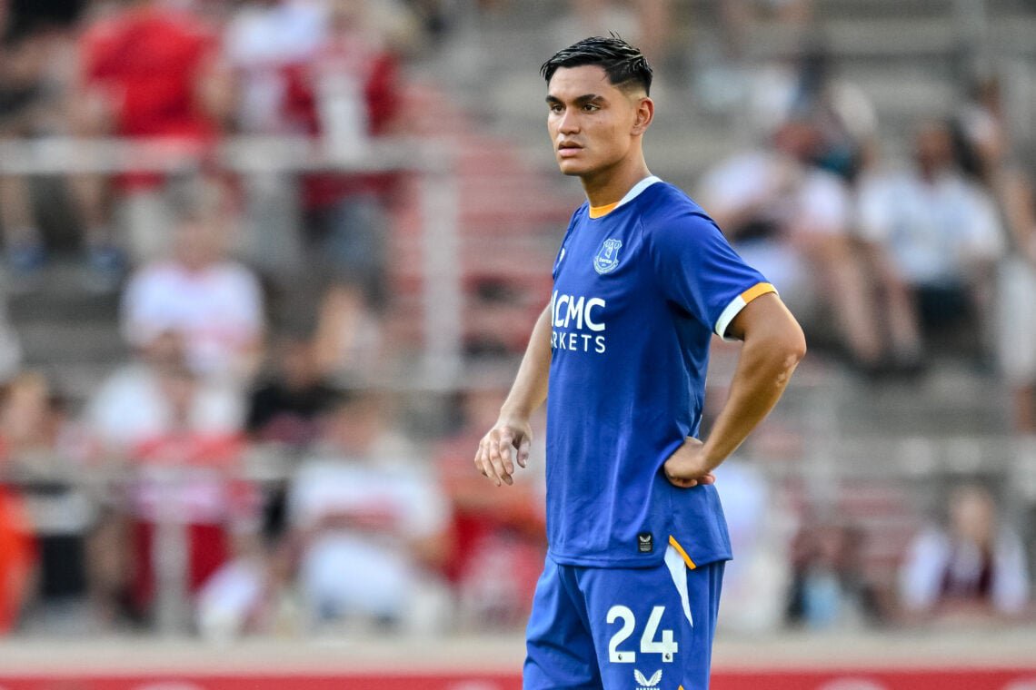Charly Alcaraz playing for Everton.