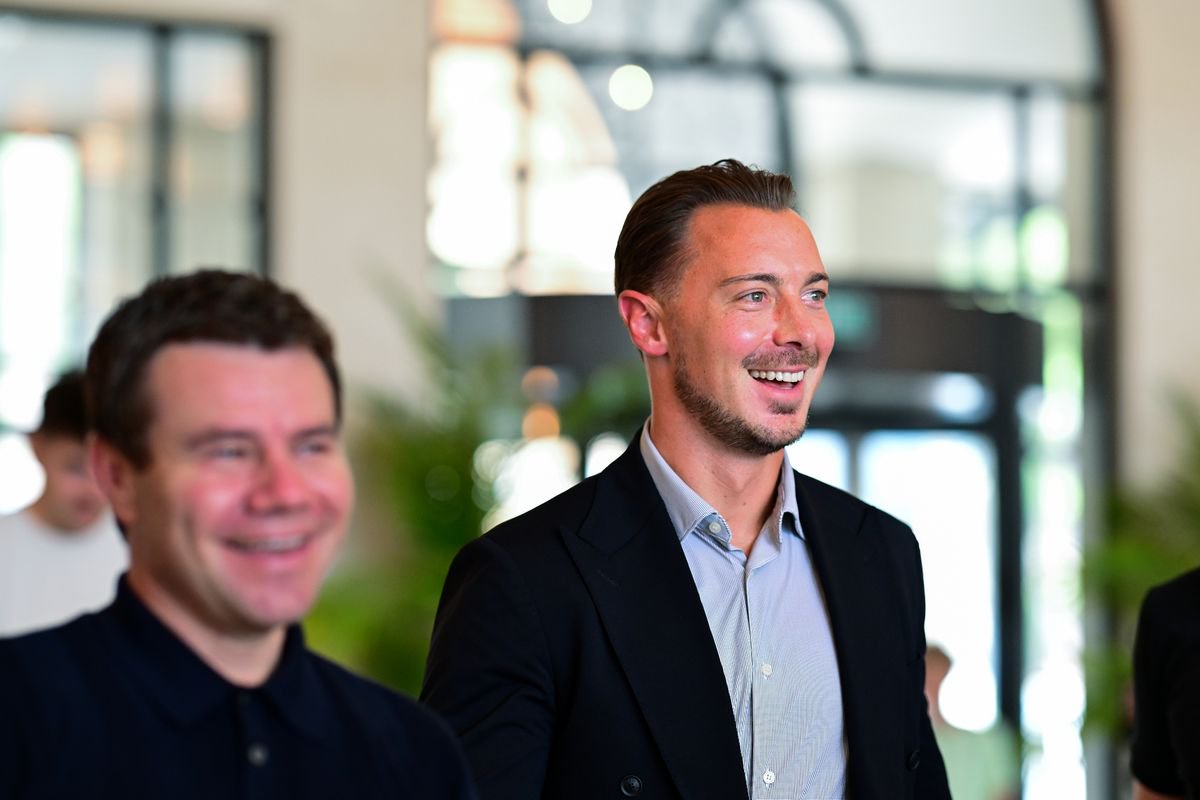 Newcastle United head coach Matthias Jaissle and sporting director Ross Wilson