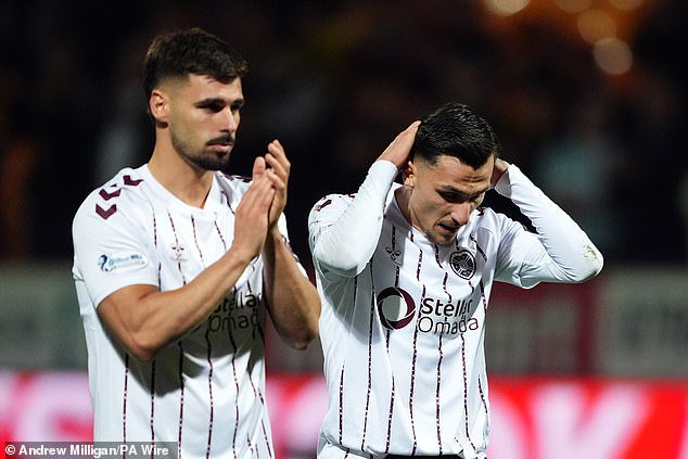 Claudio Braga (left) and Alexandros Kyziridis rue dropping points at Motherwell