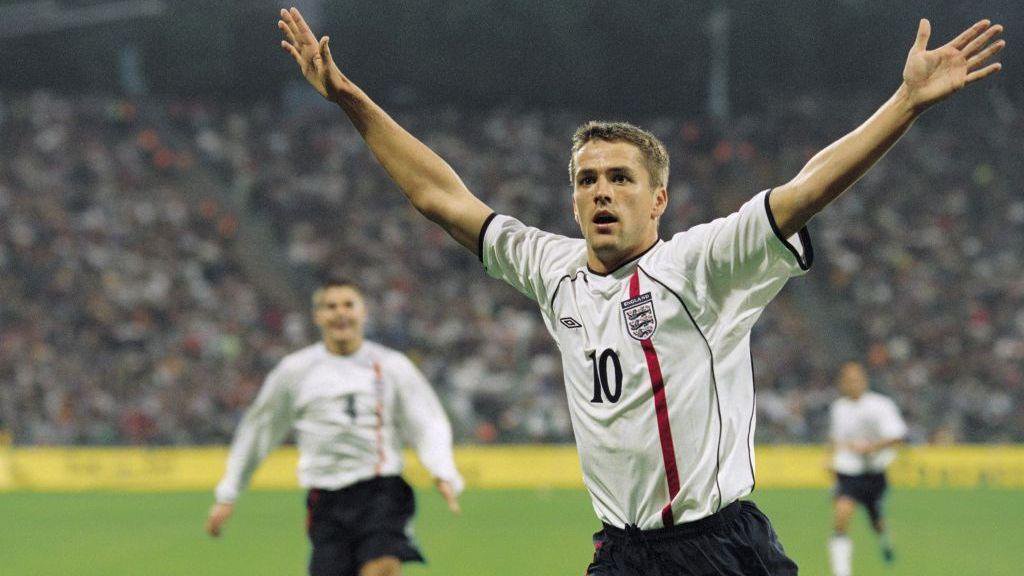 Michael Owen celebrates
