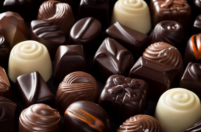 white milk and dark chocolates