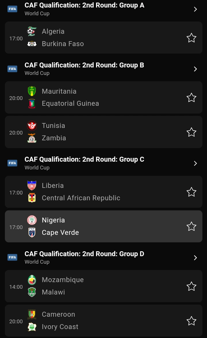 CAF World Cup qualifiers today predictions
