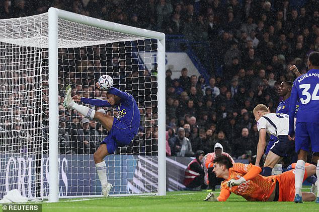 Maxence Lacroix was unable to prevent the ball from crossing the line