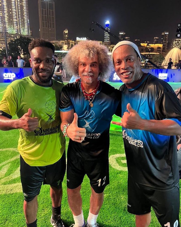 Okocha and Ronaldinho are reunited in Dubai