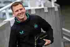 Matt Ritchie of Newcastle United (11) arrives for the Premier League match between Newcastle United and Tottenham Hotspur at St. James Park on Apri...