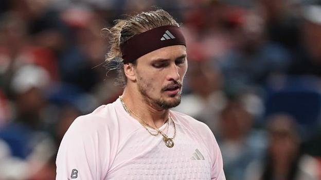Alexander Zverev of Germany reacts in the Men's Singles Semifinal match against Alejandro Davidovich Fokina of Spain