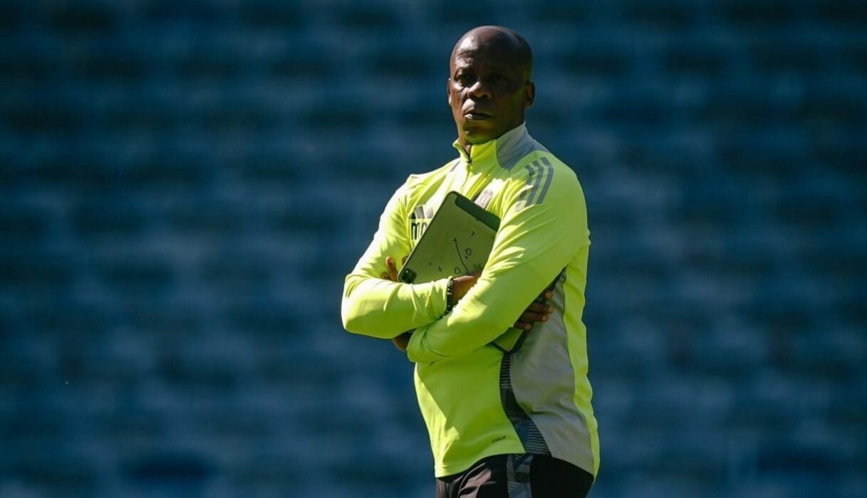 Mandla Ncikazi during a training session at Orlando Pirates. 