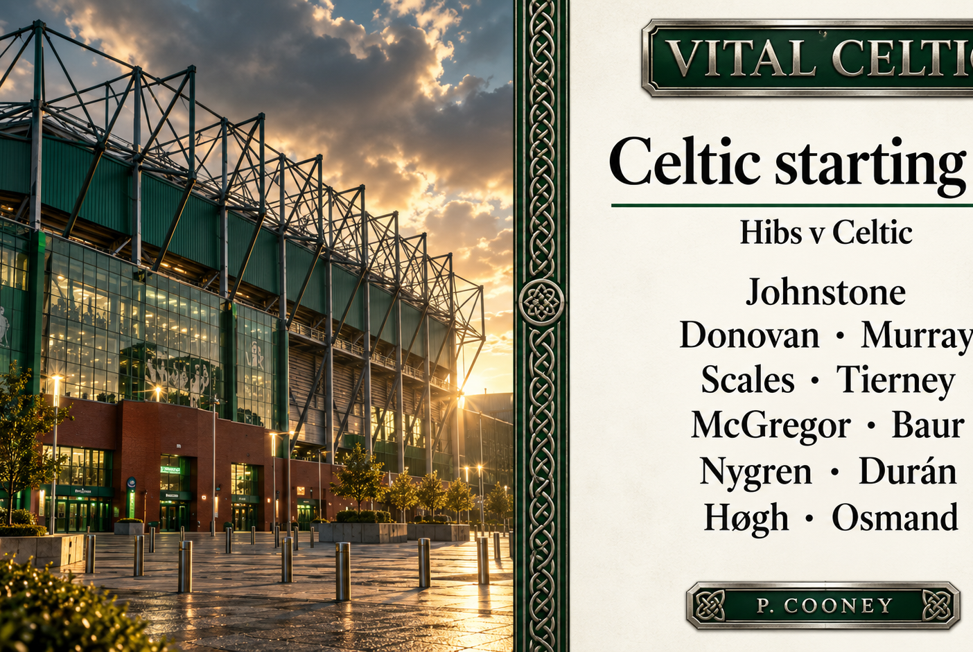 Celtic team news: Høgh starts as Johnston returns to strong squad