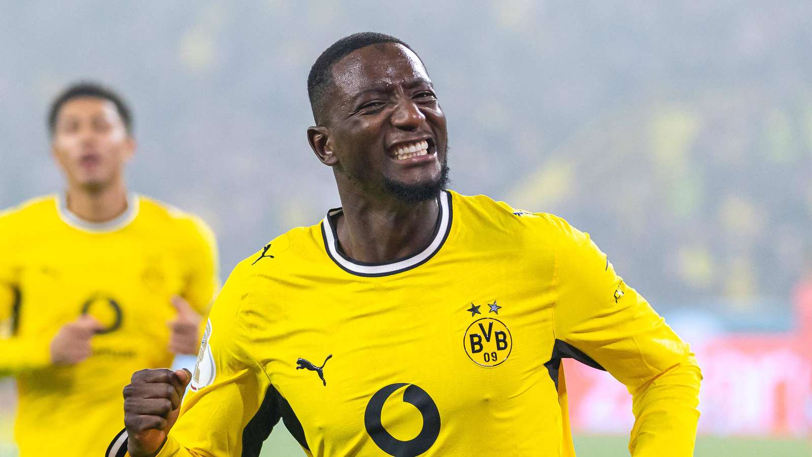 BVB-Stürmer Serhou Guirassy jubelt.
