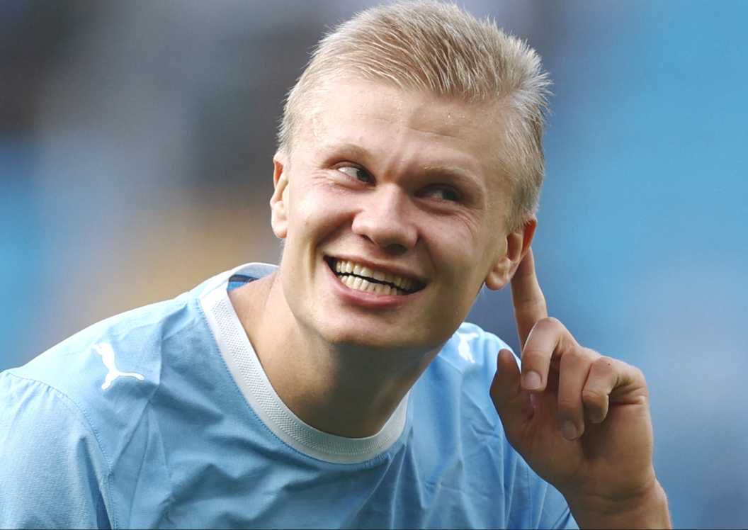 Erling Haaland smiling