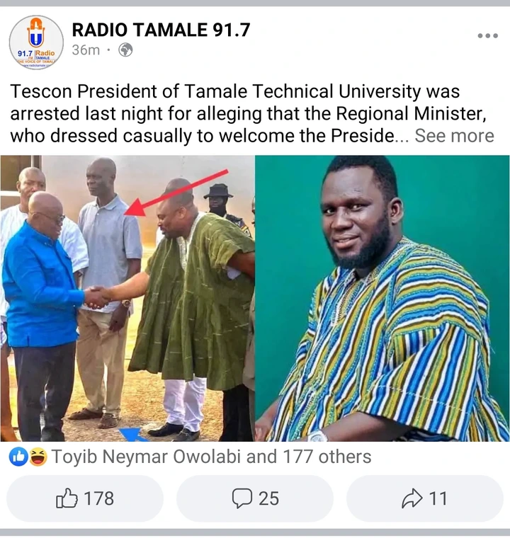 bac77f36634c486b8c6f43ac8639fcd4?quality=uhq&format=webp&resize=720 TENSCON President Arrested For Alleging That Regional Minister Didn't Bath Before Meeting President -Details Drop