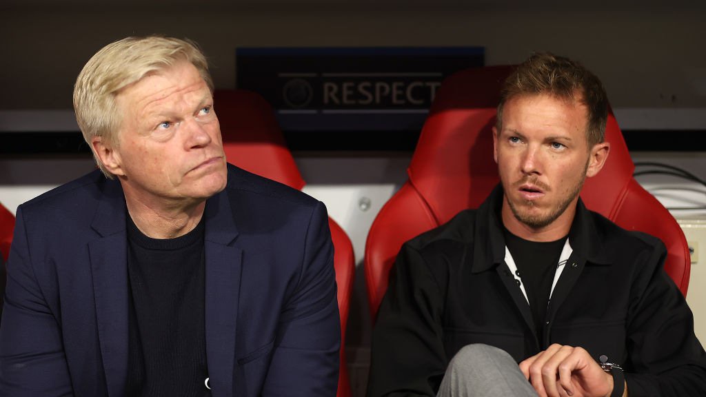 Oliver Kahn (l.) und Julian Nagelsmann in ihrer gemeinsamen Zeit beim FC Bayern