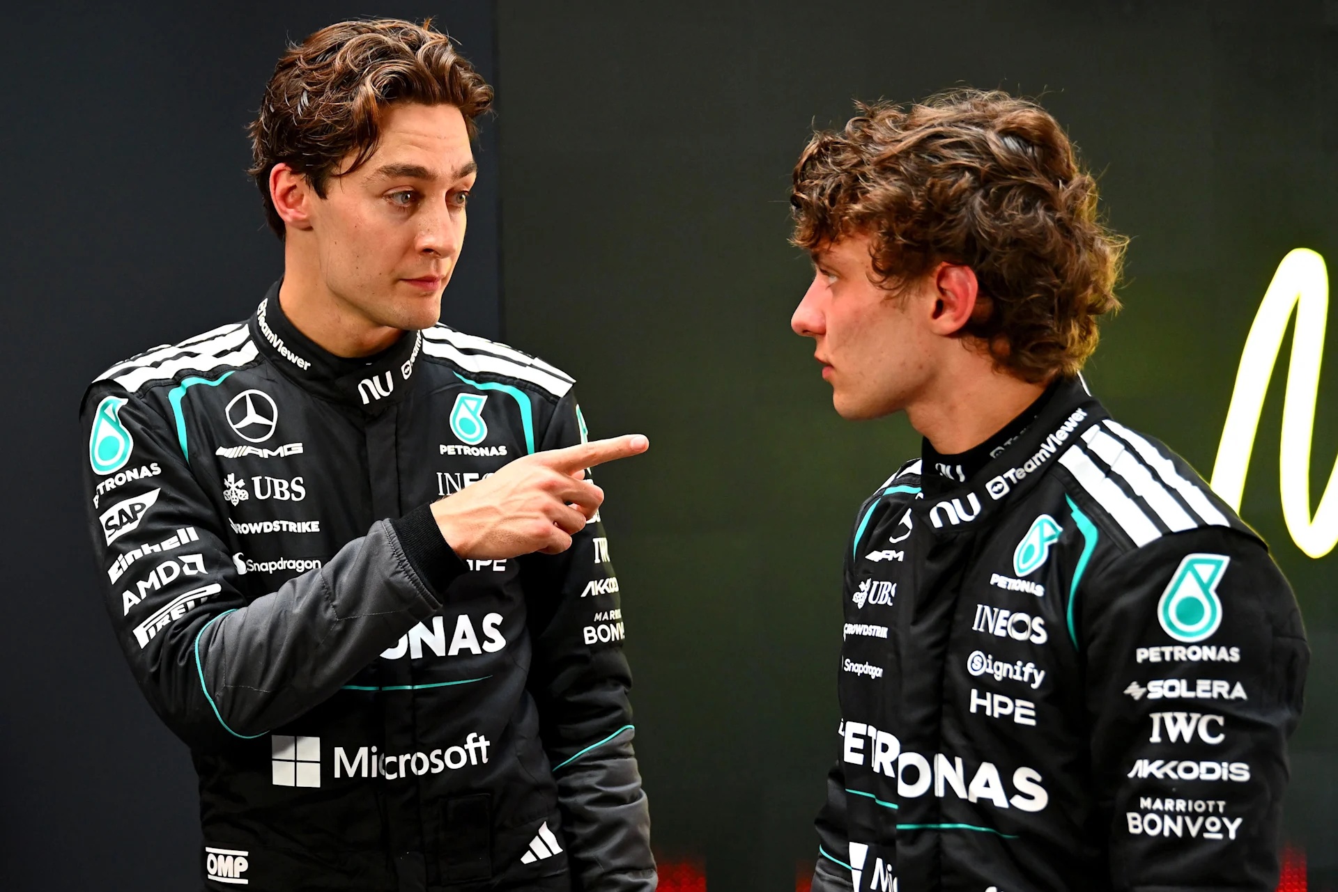 George Russell et Kimi Antonelli.