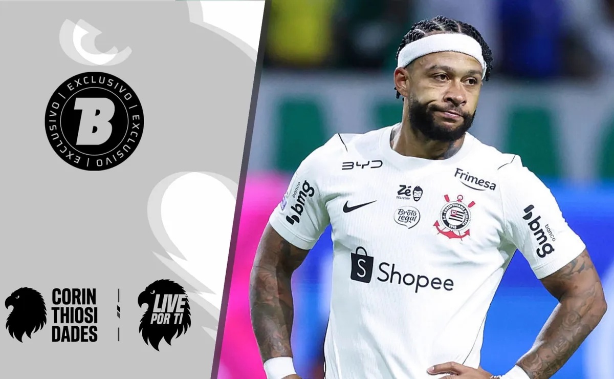Memphis Depay no Corinthians. Foto: Alexandre Schneider/Getty Images