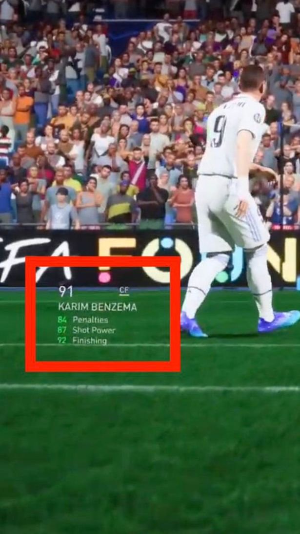 Karim Benzema's FIFA 23 rating appeared in EA Sport's gameplay deep dive video