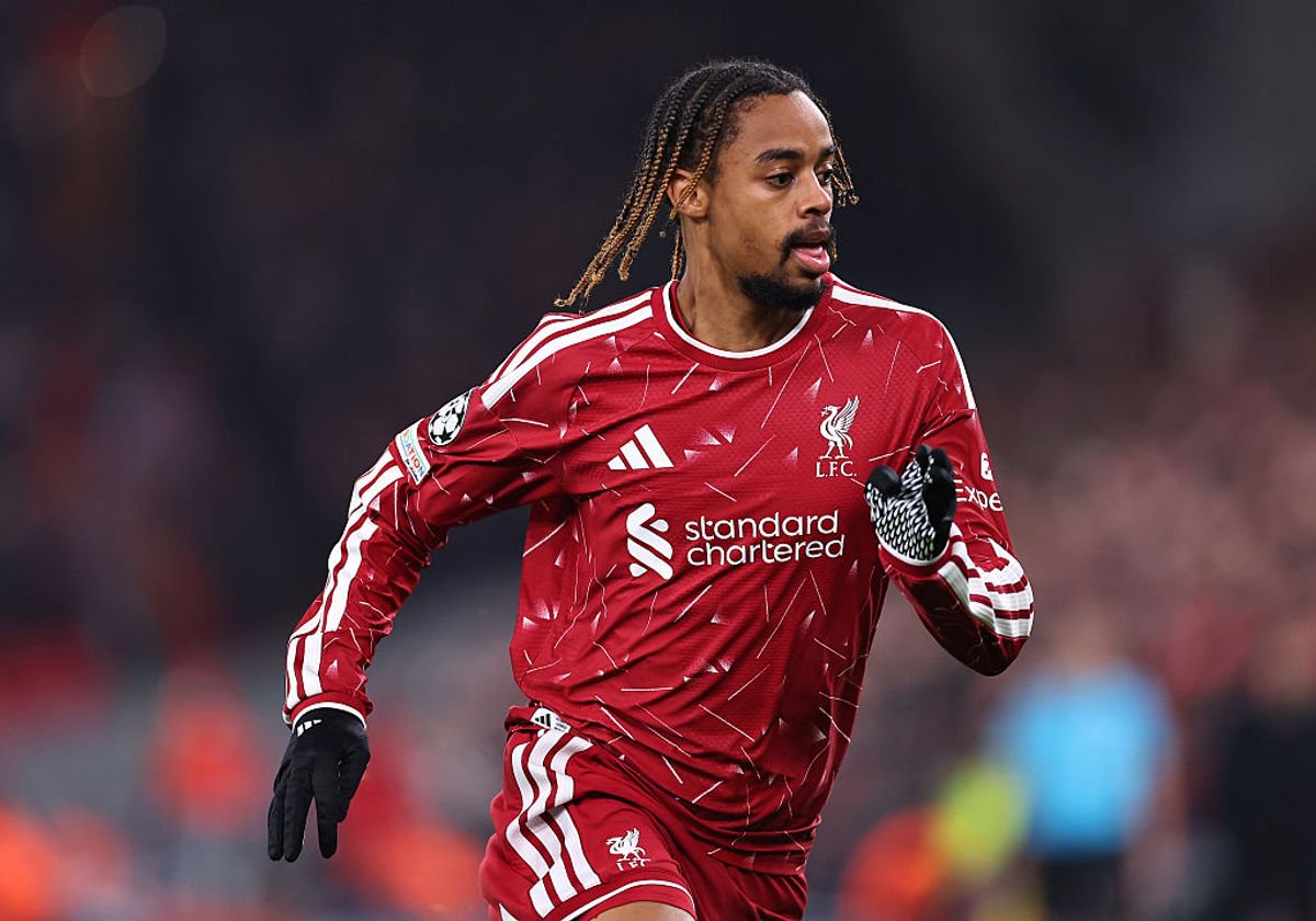 LIVERPOOL, ENGLAND - OCTOBER 20: Bradley Barcola of Liverpool during the UEFA Champions League 2026/27 League Phase MD3 match between Liverpool FC and Villarreal CF at Anfield on October 20, 2026 in Liverpool, United Kingdom. (Photo by Robbie Jay Barratt - AMA/Getty Images)