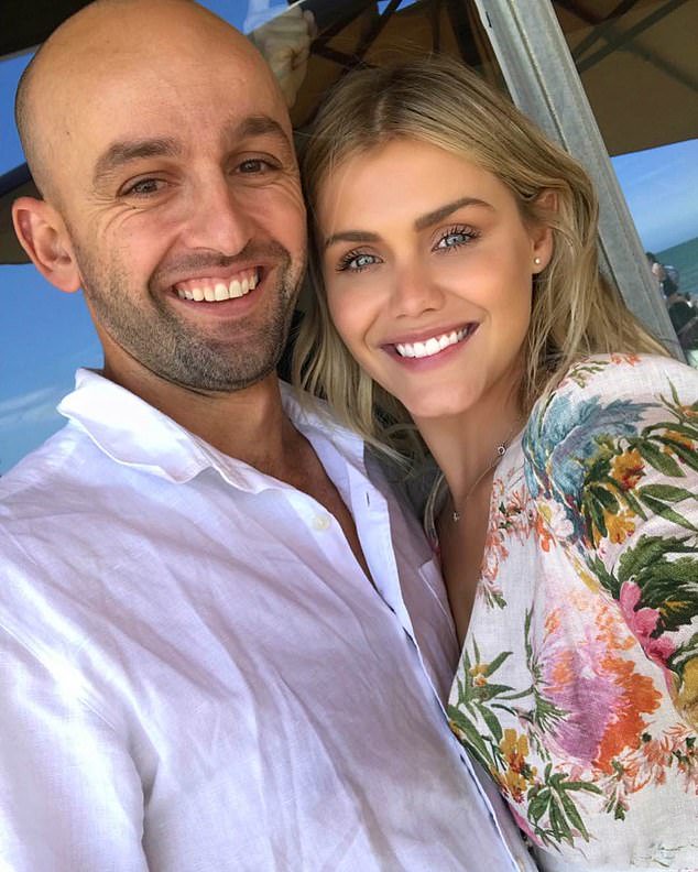 Lyon, pictured with wife Emma, has been a constant for the Australian team after its earlier search for Warne's replacement