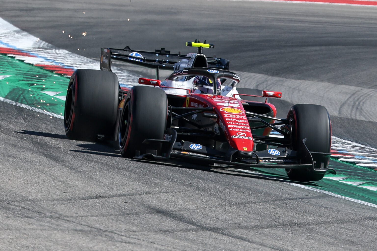 Ferrari driver Lewis Hamilton on track during practice at the 2026 F1 United States Grand Prix