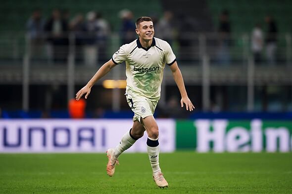 Club Brugge striker Nicolo Tresoldi