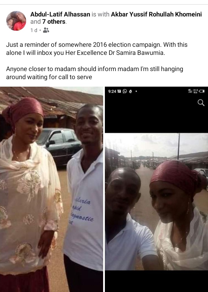 Young Man Shares Old Photos With Samira Bawumia With Suspicious Message To Her