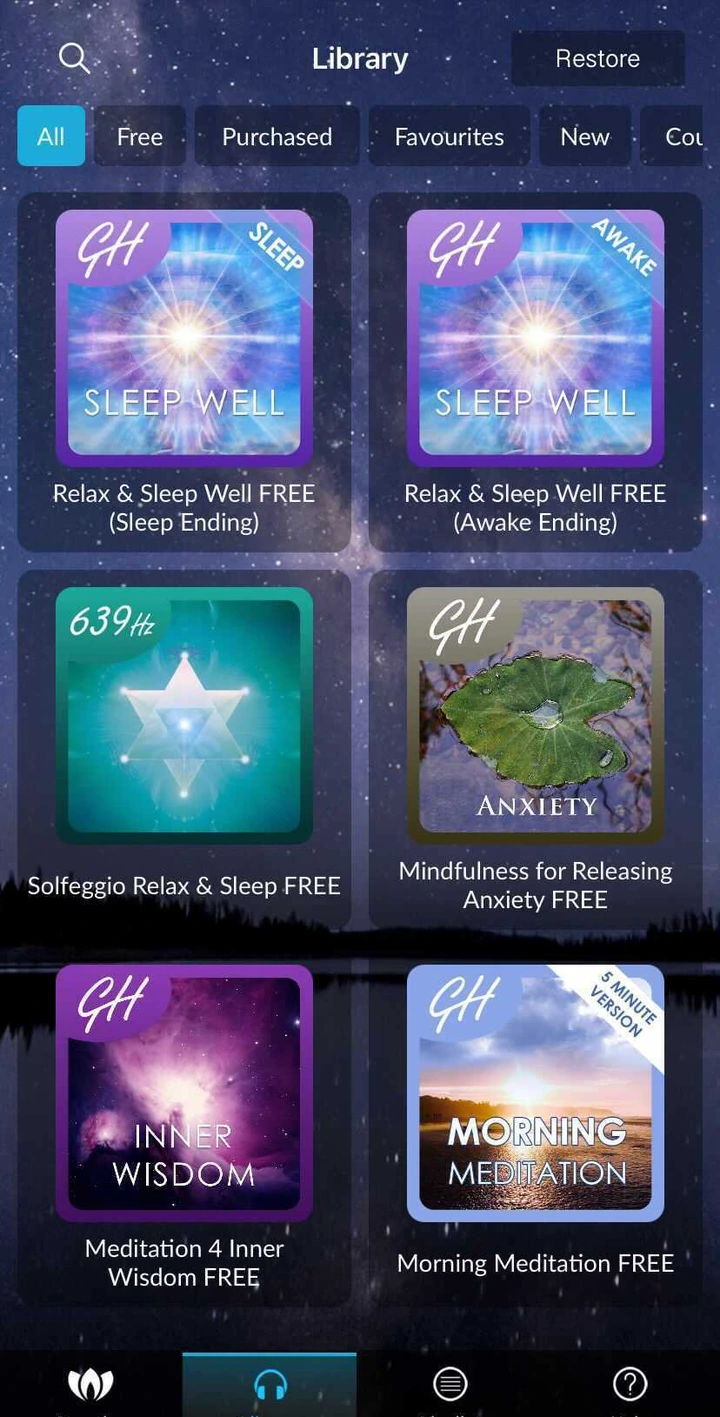 Relax and Sleep Well has a number of free offerings to help you get rest.