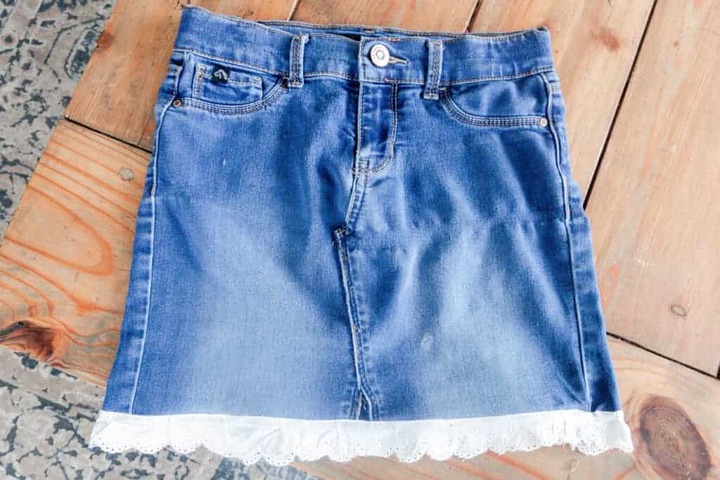 How To Make A Skirt Out Of Jeans - Farmhouse on Boone