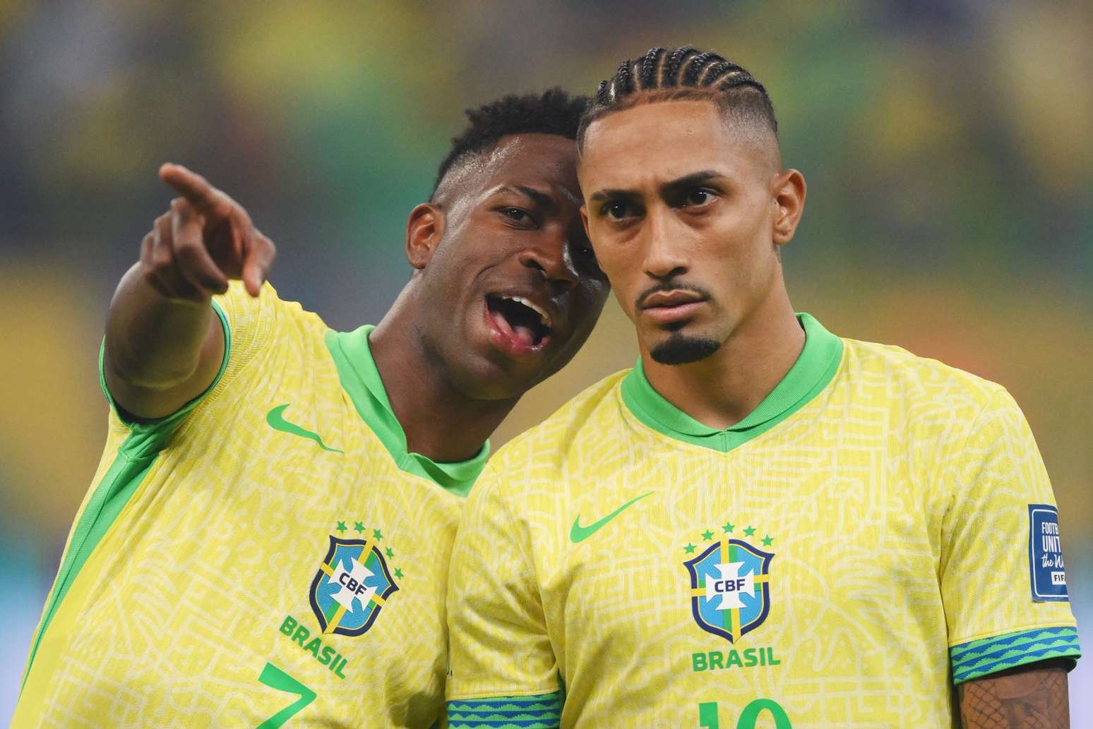 Vinicius Junior e Raphinha pela Seleção Brasileira 