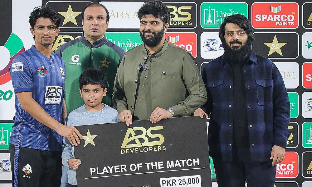Player of the match - Mohammad Usman Raheem (Karachi Region Blues)