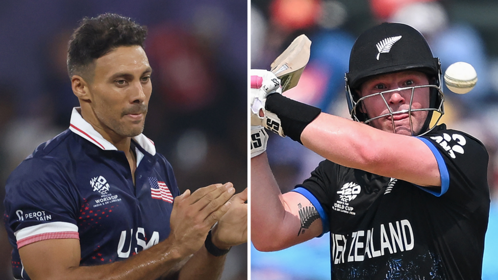 USA's Shadley van Schalkwyk (L) and New Zealand's Tim Seifert (R)