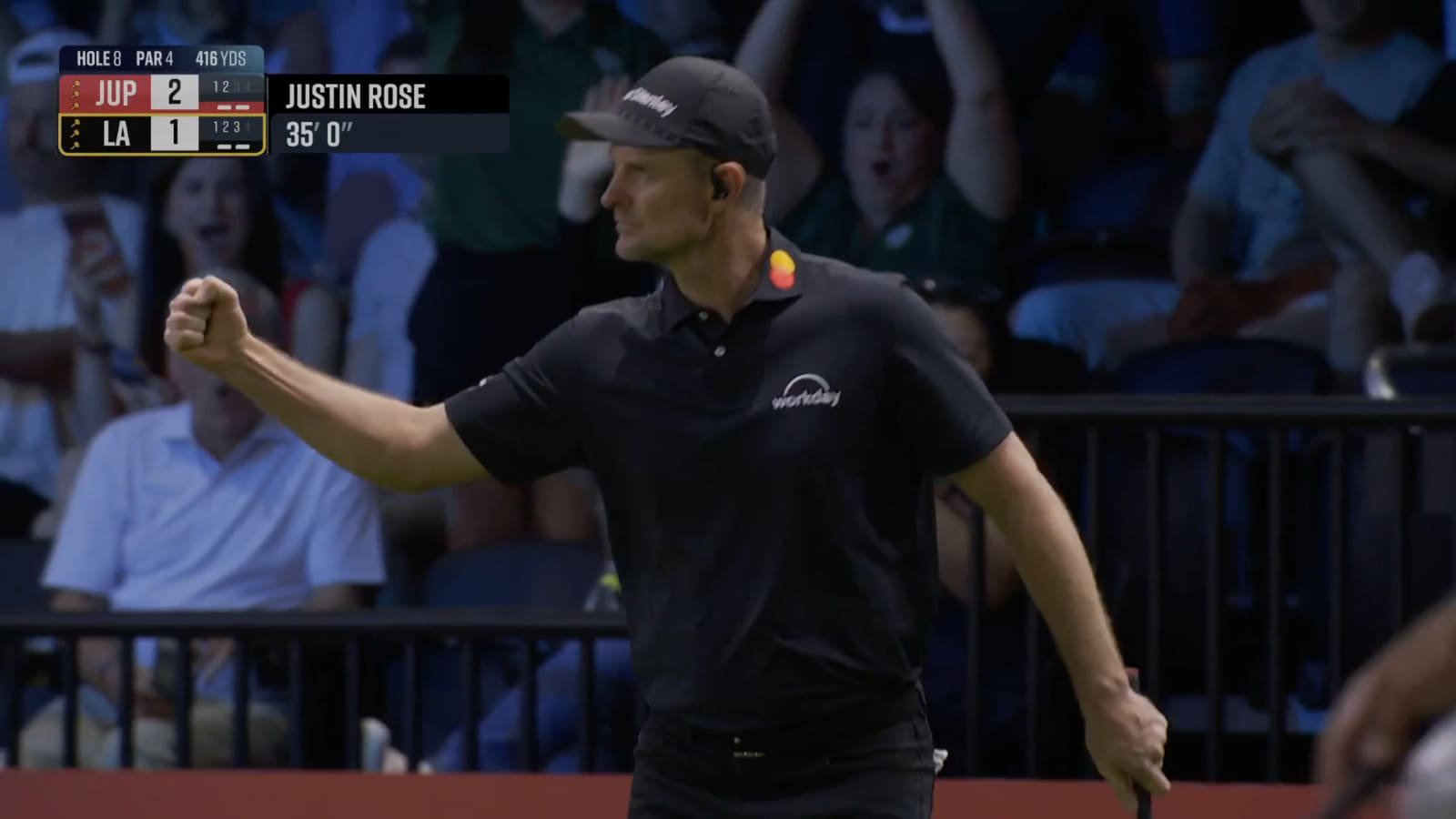 Justin Rose chips in for clutch birdie at TGL Finals