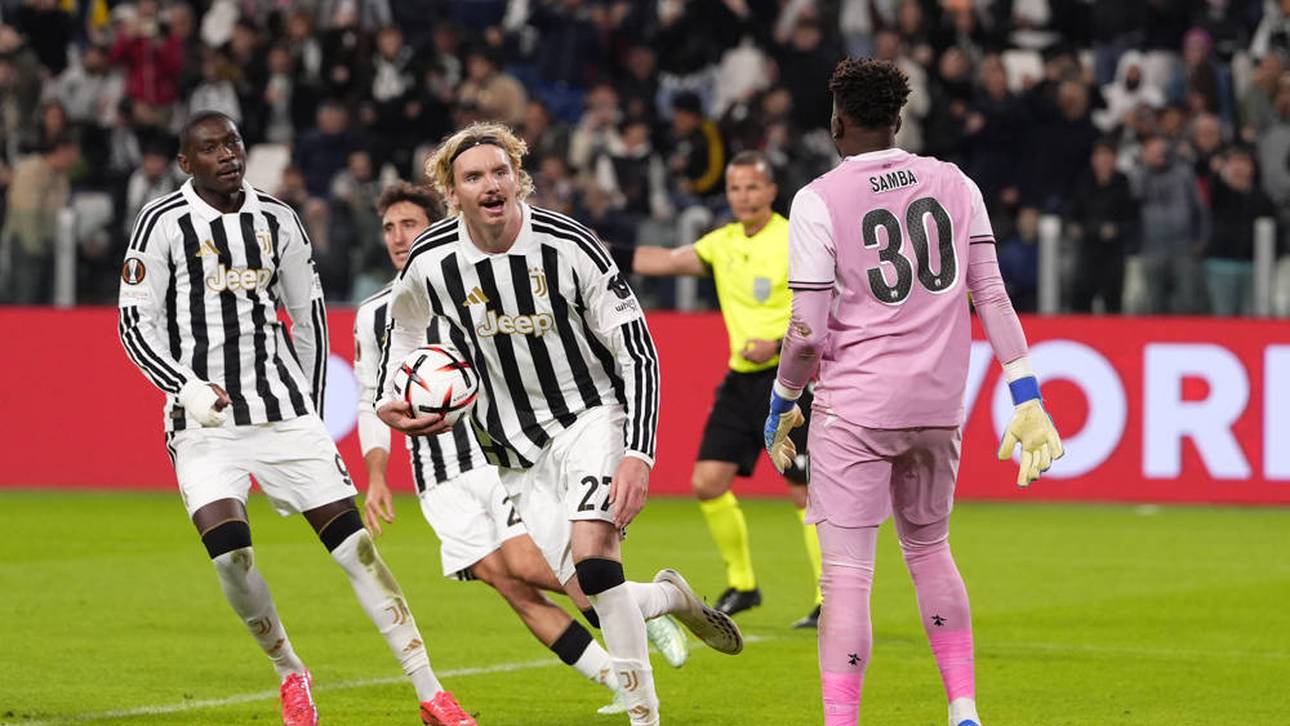 Nick Woltemade jubelt über sein nächstes Tor für Juve