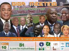 Le meeting de l'opposition peut-il inquiéter Ouattara là où le RHDP a rempli le stade à lui seul ?