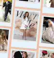 Every wedding dress J.Lo has ever worn: collage of movie and real lift dresses