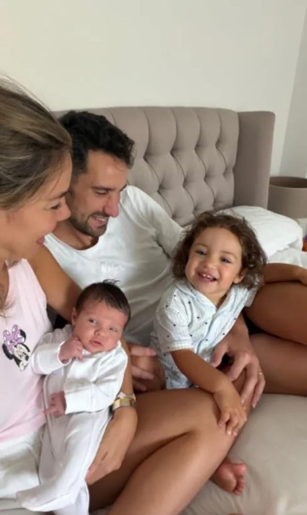 Sergio and Alba pictured with their two children