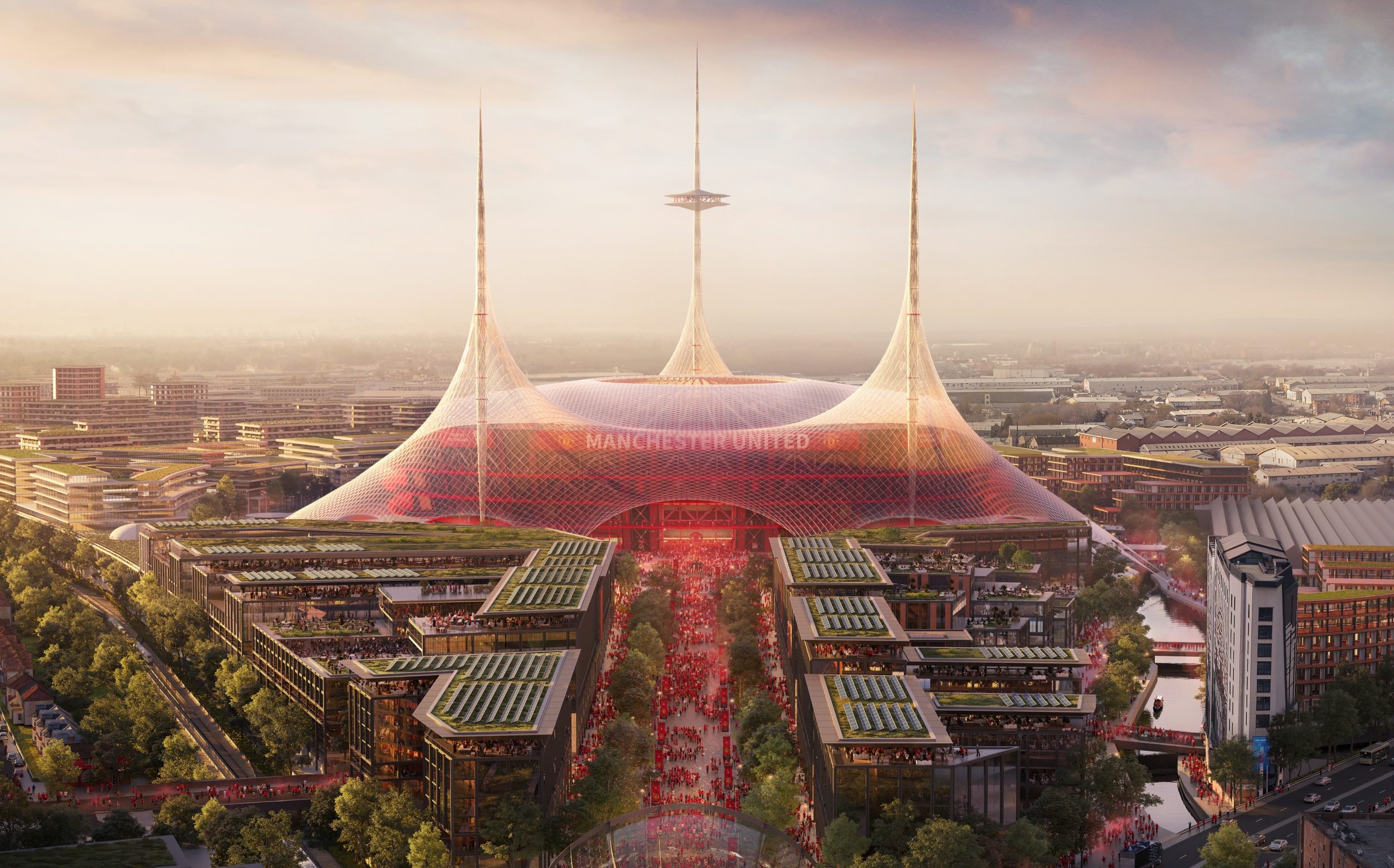 A concept of what Manchester United's new stadium could look like