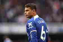 Thiago Silva of Chelsea during the Premier League match between Chelsea FC and West Ham United at Stamford Bridge.