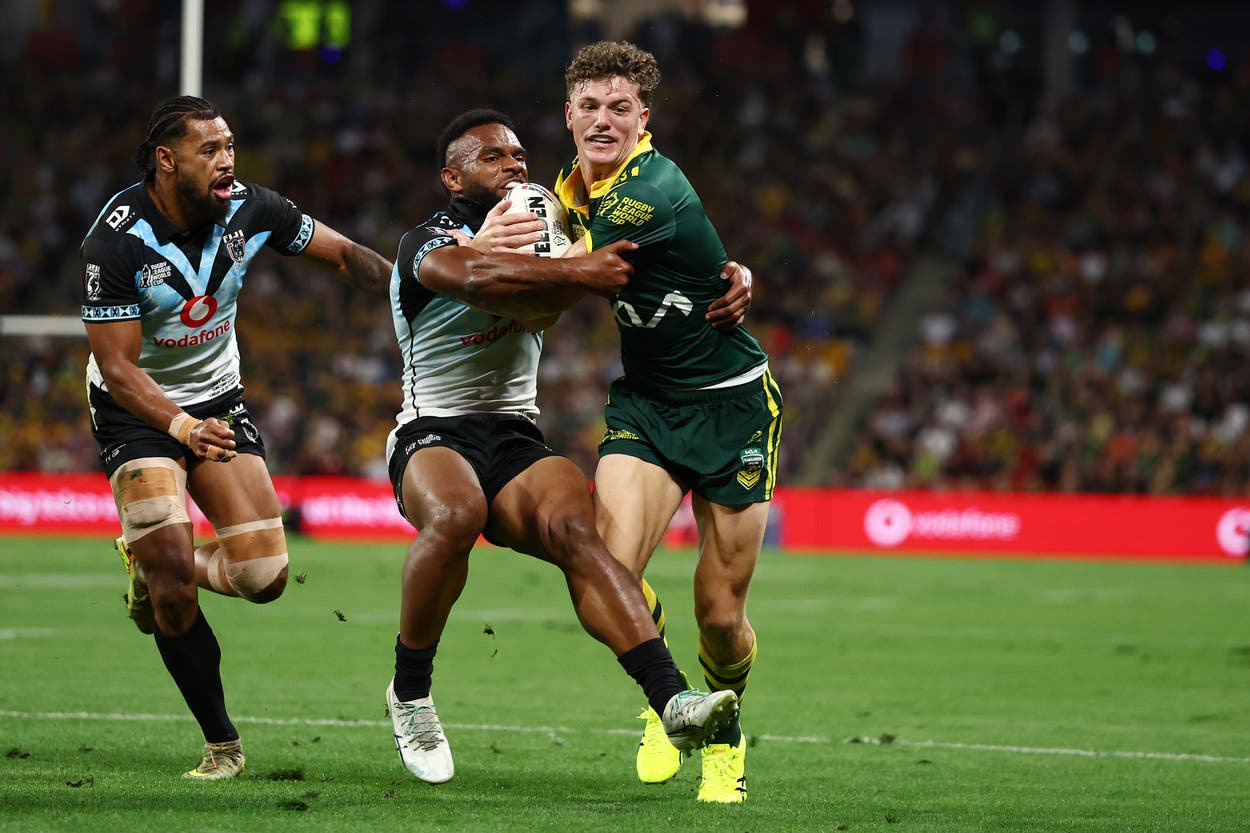 Australia overcame a strong Fijian performance