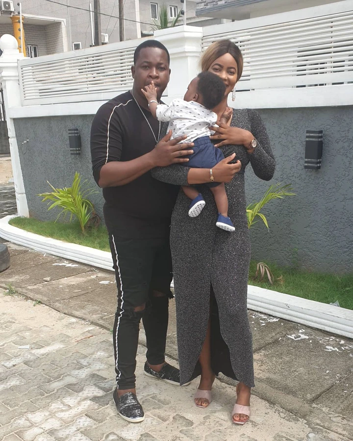 Reactions As Popular Actor, Baba Tee Shares Family Picture after he was accused of him of having a low sperm count