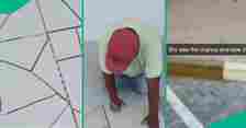 Nigerian man fixes tiles creatively