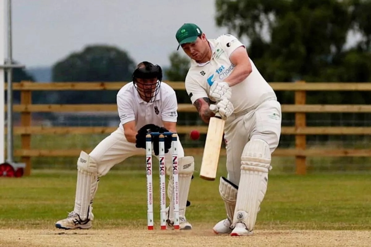 Shaun Rigby, 37, playing cricket