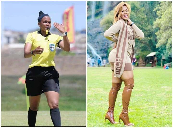 See more photos of Akhona Makalima, the first African female FIFA Referee