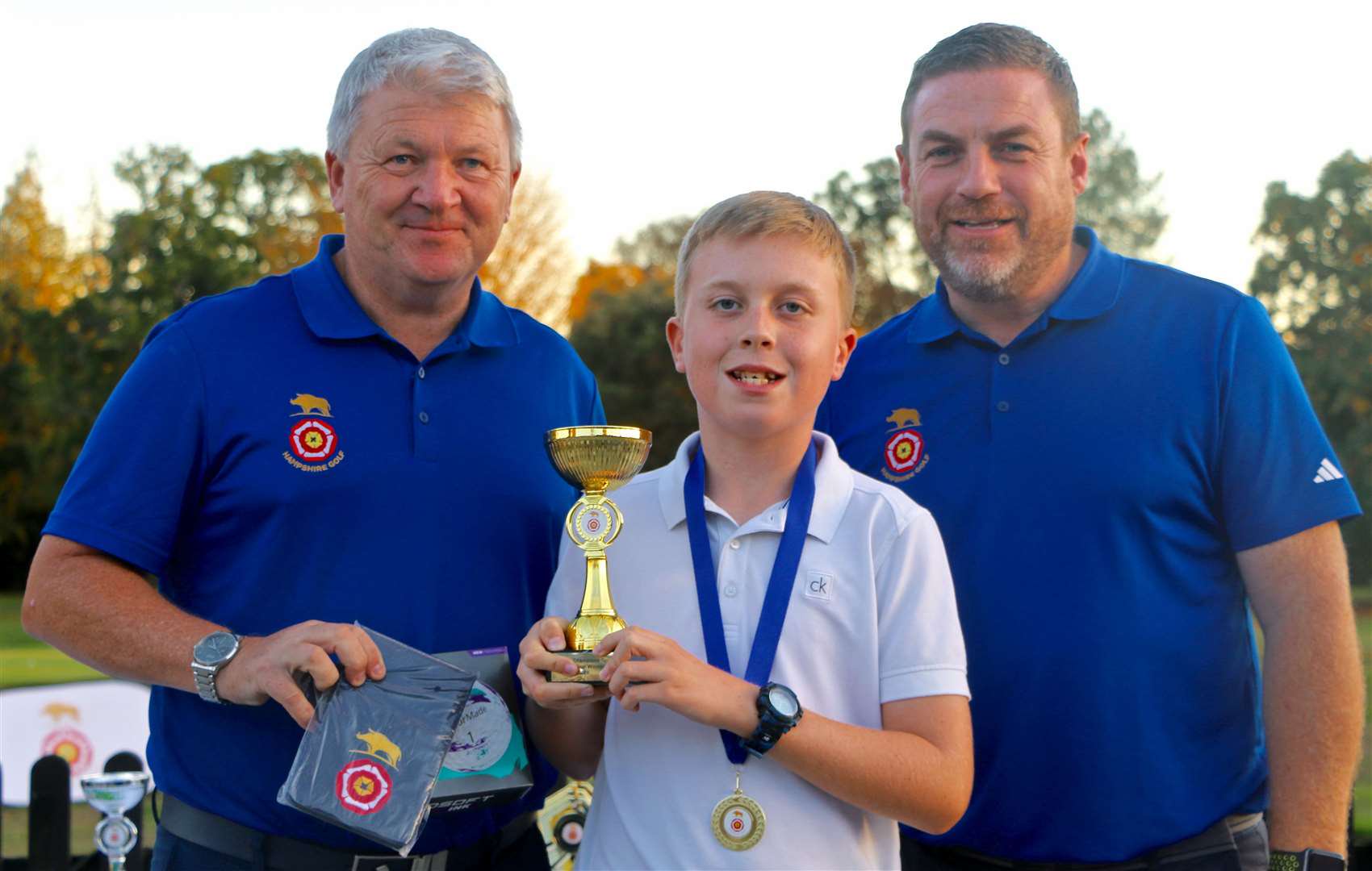 Barton-on-Sea’s Harry Coupe won the Future Champions Tour Tour Championship (nett) at Ampfield Golf & Country Club this month. Picture: Andrew Griffin / AMG Pictures